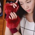 thumbnail image 4 of 1 Pair Fashionable Hands Protection Autumn Winter Girls Gloves, 4 of 5
