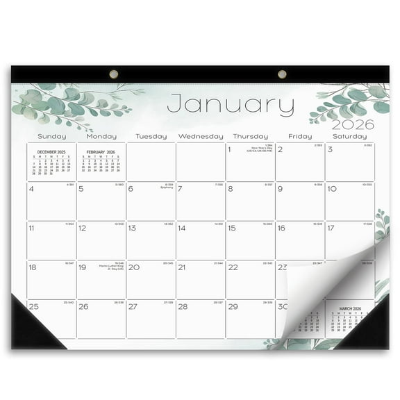 2026 Desk Calendar Wall Calendar 2 in 1, Monthly Desk Calendar 2026 from JAN.2026 to JUN.2027, 18-Month Planner, 12"×17", Waterproof Cover, Stickers, Hanging Rope, Unique Home/office/School Planners