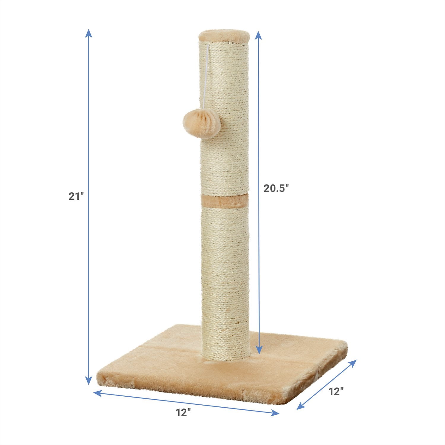 Frisco 21in Sisal Cat Scratching Post with Toy Walmart Canada