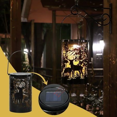 

ZBFJINX Scene Solar Light Hollow Out Deer Animal Pattern Suitable For Garden Patio Balcony Path Solar Light