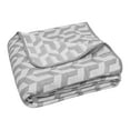 thumbnail image 3 of Torino Geo Grey 3-Piece Soft Woven Matelasse Reversible Jacquard Cotton Blend Quilt Set - Full/Queen, 3 of 5