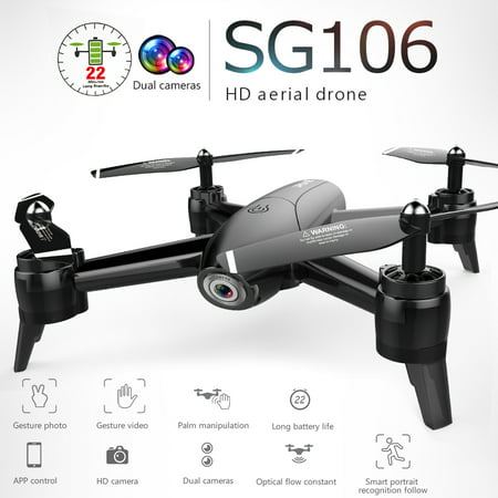 SG106 Optical Flow Drone with Dual Camera 1080P Wide Angle Wifi FPV Altitude Hold Gesture Photography