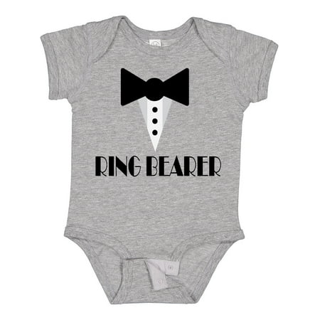 

Inktastic Ringbearer Mock Tux Wedding Tuxedo Gift Baby Boy Bodysuit