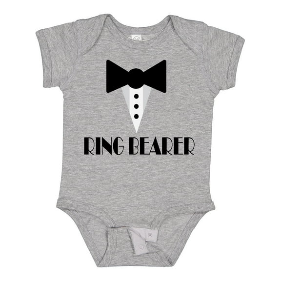 Inktastic Ringbearer Mock Tux Wedding Tuxedo Boys Baby Bodysuit
