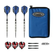 Viper Cold Steel Tungsten Steel Tip Darts 21 Grams and Casemaster Select Blue Nylon Dart Case