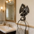 thumbnail image 1 of Iron Vintage Shaped Towel Rack, Wall Mounted Tissue Holder With Hardware, for Bathroom Storage, Black, 1 of 8