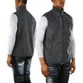 thumbnail image 4 of ToBeInStyle Men's Zip Up Sleeveless High Collar Polar Fleece Vest - Grey - Medium, 4 of 7