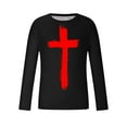 thumbnail image 3 of Fancifize Long Sleeve T-Shirts for Mens Big&Tall 2024 3D Street Faith Jesus Cross Print Tee Tops Crewneck Workout Athletics T-Shirts, 3 of 5