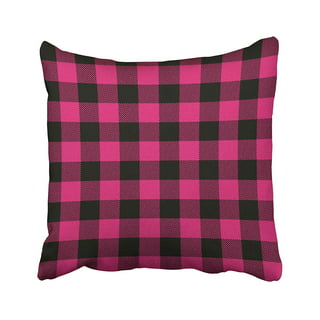 Large Valentine Soft Blush Pink and White Buffalo Check Plaid Pillow Sham  by Honor and obey