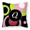 thumbnail image 1 of Carolines Treasures AM1002-QPW1414 Lettre Q Monogramme - Rétro en Tissu Noir Coussin Décoratif, 14 x 3 x 14 Po., 1 of 4