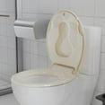 thumbnail image 4 of Round Toilet Seat with Built-In Toddler Seat, Soft Close, Never Loosen, Easy Install & Clean, Fits Both Adult & Child, Almond, 4 of 8