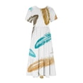 thumbnail image 3 of Robes d'Été Grande Taille pour Femmes 2024 Manches Courtes Col Rond Ample Dégradé Couleur Longue Robe Économisez jusqu'à 65 %!, 3 of 4