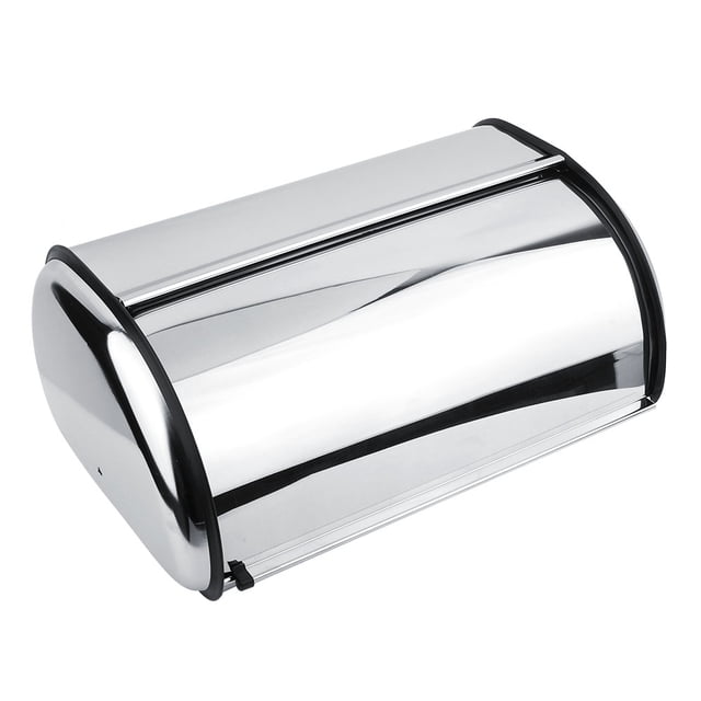 Caja de pan de acero inoxidable, contenedor de almacenamiento, contenedor de cocina para alimentos horneados (S)