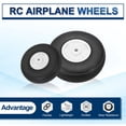 thumbnail image 3 of Uxcell RC Airplane Wheels Set, 1.5"/2.5" Dia RC Airplane Aircraft Rubber Foam Wheel Replacement for DIY Model Plane Aircraft Helicopter Pack of 4, 3 of 7
