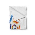 thumbnail image 2 of Live Laugh Love Soft Flannel Fleece Blanket, Watercolor Splash Paint Art Style Letters Joyous Delirious Grunge Writing, Cozy Plush for Indoor and Outdoor Use, 50" x 70", Multicolor, by Ambesonne, 2 of 6