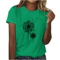 thumbnail image 1 of Blouses pour Femmes Pull Décontracté Imprimé Col Rond Manches Courtes, 1 of 2