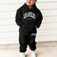 thumbnail image 4 of LIUYUNNN Kids Girls Boys Sweatsuit Set 2PC Long Sleeve Black Letter California Hooded Sweatsuits Pullover and Jogger Sweatpants Fall Clothes 4-5 Years Boys Clothes Boys Girl Autumn and Winter Outfits, 4 of 8