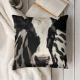 thumbnail image 3 of SHANXI  Print Throw Pillow Cover Black &amp; White Cow Spots Pattern Printed Farmhouse Cushion Case for Sofa Couch Linen 22x22in, 3 of 5