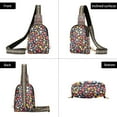 thumbnail image 7 of FORMRS Womens Crossbody Sling Bag Travel Daypack Shoulder Chest Backpack, Small Colorful Flower, 7 of 7