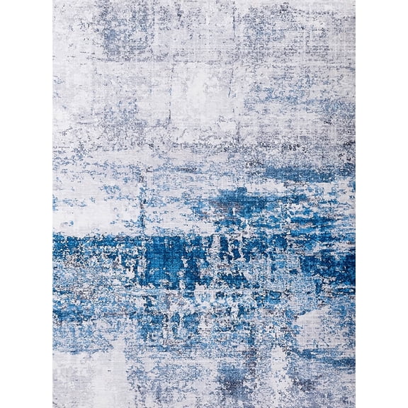 "Zara Contemporary" Washable Super Soft Area Rug with Abstract Design