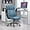 Blue, variant on Office Chair High Back Ergonomic Executive Chair Comfortable Fabric Padded Home Office Desk Chairs with Flip-up Adjustable Armrest Swivel Wheels (Blue)