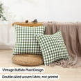 thumbnail image 3 of 20x20 Sage Green Farmhouse Plaid Pillow Covers Set of 2, Spring Outdoor Checkered Pillow Covers 20 x 20, Green and White Buffalo Plaid Decorative Throw Pillows (No Pillow Inserts), 3 of 6
