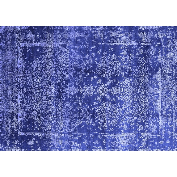 Ahgly Company Indoor Rectangle Oriental Blue Industrial Area Rugs, 3' x 5'