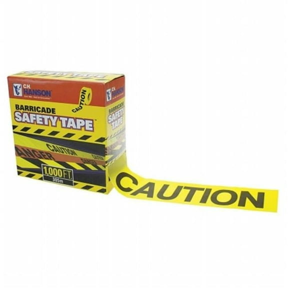 C.H. Hanson  1000 ft. Safety Tape - Roll Caution With Dispenser - 3 Mil