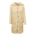 thumbnail image 4 of Women‘s Long Large Classic Cardigans Cable Knit Hood Sweater Oversized Button Duster Coat with Pocket 2024, 4 of 5