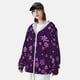 thumbnail image 3 of Fotbe Purple Snow Flakes Chaqueta con Protección Solar UPF 50+ para Hombre y Mujer, Camisa con Capucha y Bolsillos-Medium, 3 of 7
