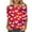 Multicolor-Shirts, variant on Jsaierl Valentines Day Shirts for Women Plus Size Love Heart Print Tees Soft 3/4 Sleeve Blouse Crewneck Going Out T-shirt Tops Valentines Day Gifts