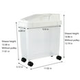thumbnail image 2 of Matoen Large Airtight 20Lb Rice Container, Food Storage Cereal Container, Pet Dog Food Container With Wheels + Measuring Cup, Flour Grain Container For Household, 2 of 5
