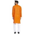 thumbnail image 3 of Maple Clothing Kurta Pyjama en Coton Tenue Ethnique Imprimée Indienne Décontractée (Orange, 3TG), 3 of 6