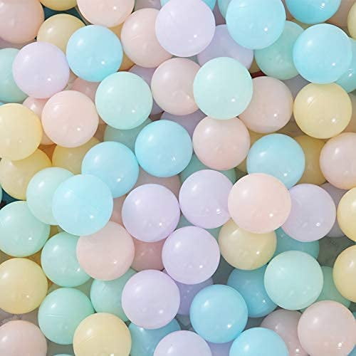 50 Ball Pit Balls Pack - Soft Plastic Play Ball with 6 Colors and Storage Bag for Baby Kids Girls Boys Toddlers Ball Pool