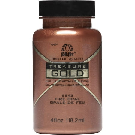 UPC: 0028995055430 | Folkart Treasure Gold Paint 4oz-Fire Opal