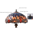 thumbnail image 6 of Orinova Tiffany Style Table Lamp Rose Bedside Desk LED Lamp Shades Bedroom Stained-Glass 18.1'' Height Multi-Color, 6 of 7