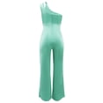 thumbnail image 5 of Fashion Plus Size Jumpsuits for Women with Sleeves Summer Solid Color Sexy Sleeveless One Shoulder Sling High Waist Straight Jumpsuit, 5 of 6
