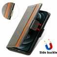 thumbnail image 6 of For Google Pixel 9 Pro XL Leather Phone Case Wallet Folio Flip Cover Casual Business, [RFID Blocking] Multi Hidden Anti-theft Card Holder Cash Slot, Side Magnetic Buckle, Stand Support,Gray, 6 of 10