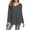5-Grey, variant on SWQZVT Long Sleeve Shirts for Women V Neck with Pocket Tee Army Green Fashion Spring Tops Plus size Blouse for Lady 2024