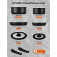 thumbnail image 2 of FOHERE 8pcs Pots and Pans Set with 2 Detachable Handles, Aluminum Nonstick Cookware Set, Induction Pan Set, RV Cookware Set, Oven Safe, Stackable, 2 of 7