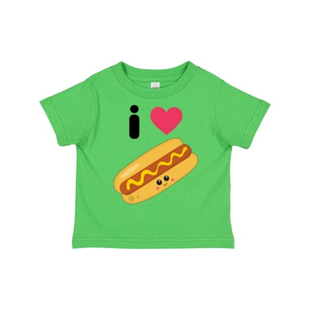 

Inktastic I Love Hot Dogs Gift Toddler Boy or Toddler Girl T-Shirt