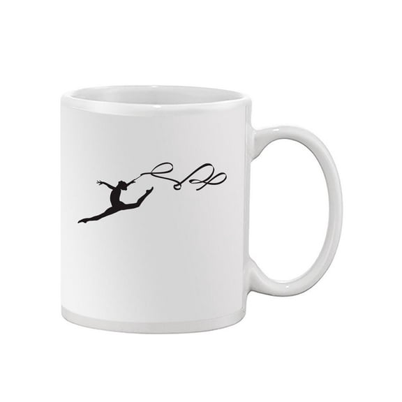 Gymnast Dance Ribbon Silhouette Mug Unisex's -Image by Shutterstock