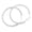 Silver 3cm, variant on 1 Pair Cirle Earrings Rhinestone Decor Jewelry Alloy Women Big Hoop Earrings for Birthday Pary