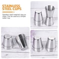 thumbnail image 4 of OUNONA 5pcs Stainless Steel Portion Cups Silver Round Dipping Bowls for Hot Pot Back to School, 4 of 8