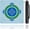 Blue, variant on Mahjong Mat, Mahjong Mat for Table with Bag, 31.5" x 31.5" Rubber Anti Slip and Noise Reduction Board Gaming Mat for Mah Jongg, Poker, Board Tile Games, Dominoes