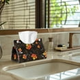 thumbnail image 5 of SEANATIVE Thanksgiving Tissue Box Cover Rectangle Tissue Box Holder, Maple Leaves Tissue Paper Box Cover Fall PU Leather Tissue Holder for Bathroom, Bedroom, Night Stands, Office, Kitchen, 2 Pcs, 5 of 7