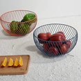 thumbnail image 2 of Cesta De Frutas De Hierro Forjado Cesta De Frutas Redonda De Metal Estante De Almacenamiento En La Sala De Estar Para Frutas O Meriendas Negro. Afortunado Sencillez, 2 of 5