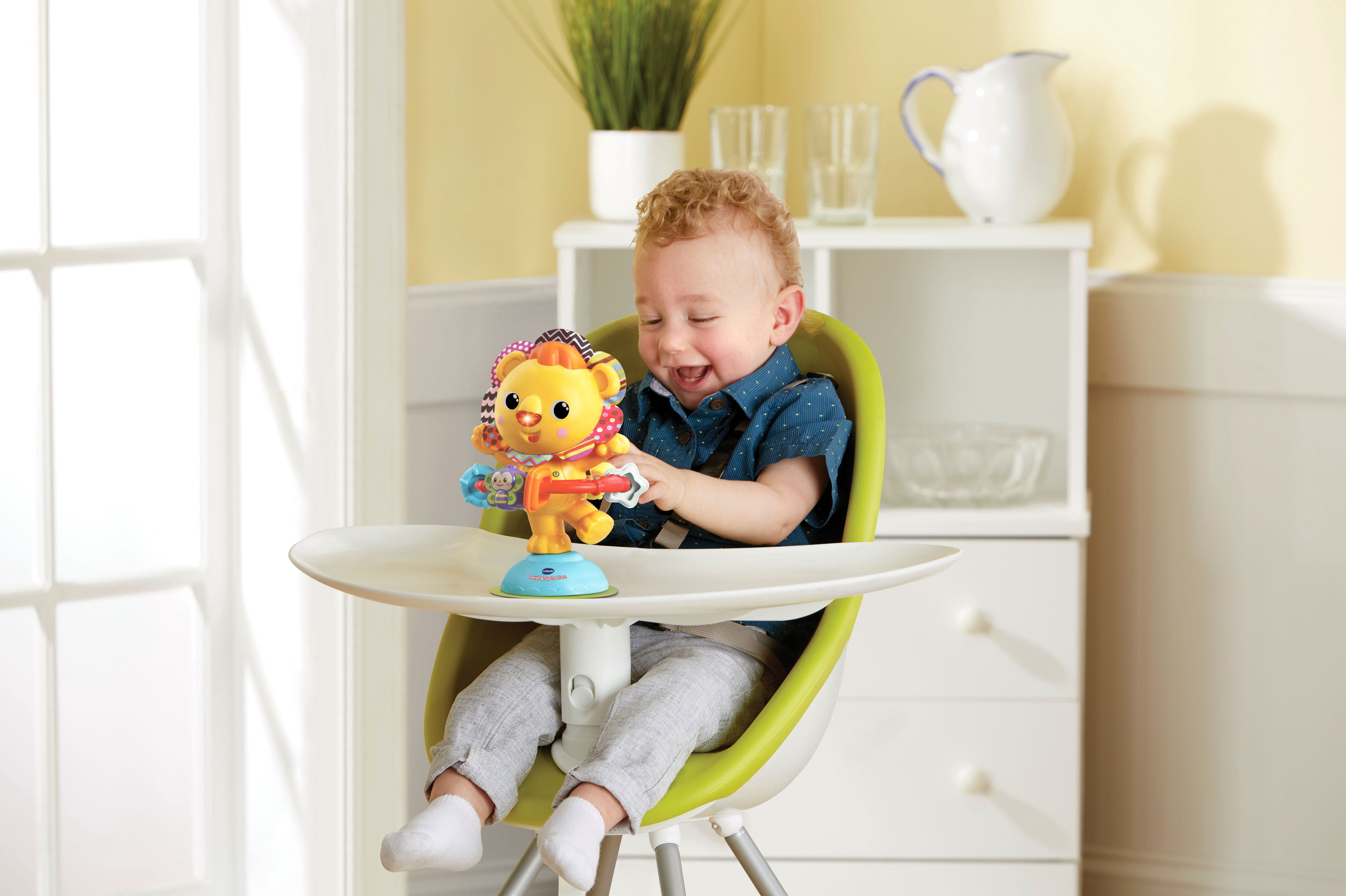 VTech Baby Twist and Spin Lion Rattle With Suction Cup