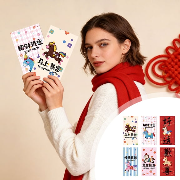 2026 Chinese New Year Red Envelopes, Thickened Lucky Money Envelopes for Spring Festival Gifts, Lunar New Year Hongbao for Adults, Family Celebrations, Holiday Blessings and Good Fortune