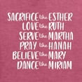 thumbnail image 6 of Wild Bobby, Sacrafice Love Serve Pray Believe Dance Inspirational/Christian Men Graphic Tee, Vintage Heather Red, 3X-Large, 6 of 6